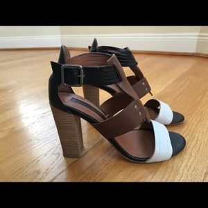 Modern Vintage leather sandal heels